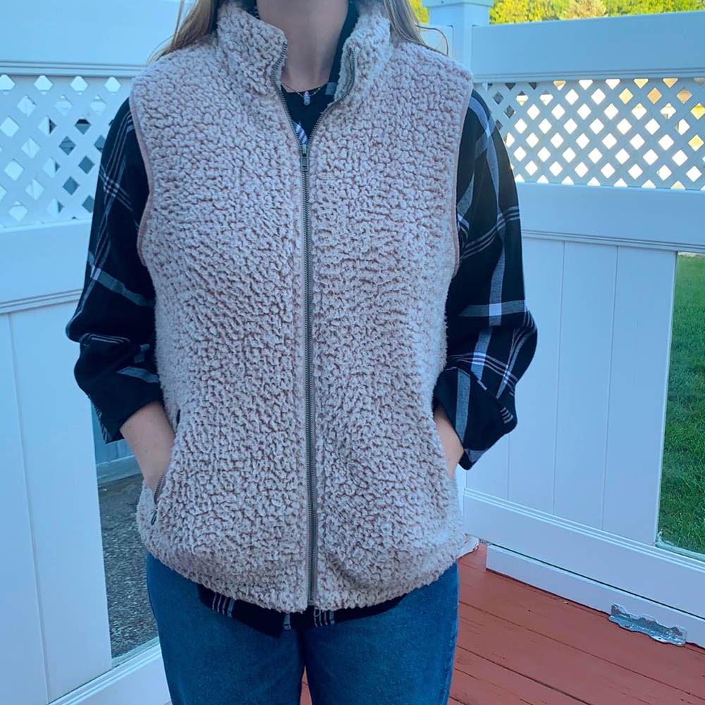 Fluffy vest
